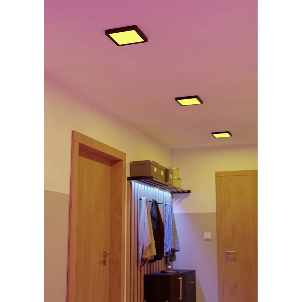 Plafonnière IP44 Fueva 6-Z vierkant - zwart - 22x22cm Eglo 9008606330515