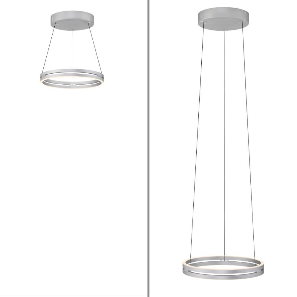 Strakke hanglamp Pure E-Loop aluminium Paul Neuhaus 4012248372272