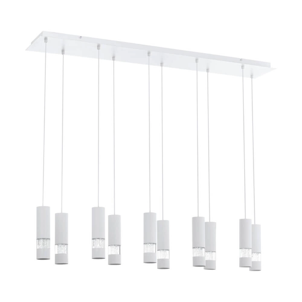 10-lichts hanglamp Bernabeta wit