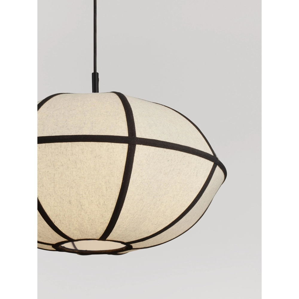 Hanglamp Brera zwart met wit Ø 45cm Lyora 5212017493569
