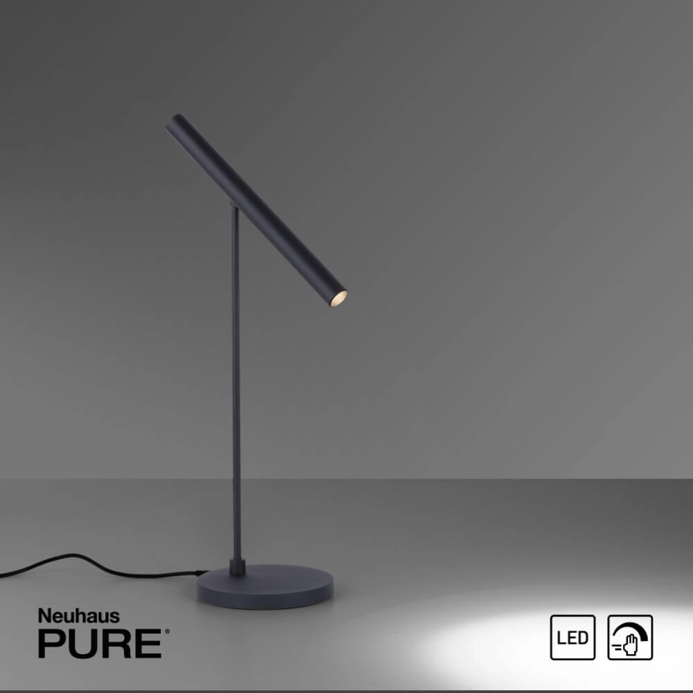 Moderne tafellamp Pure Tutua zwart Paul Neuhaus 4012248365526
