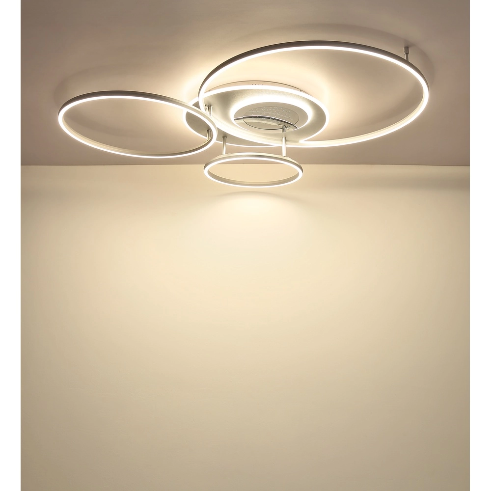 Moderne plafondlamp Johnson zilvergrijs Globo 9007371592548