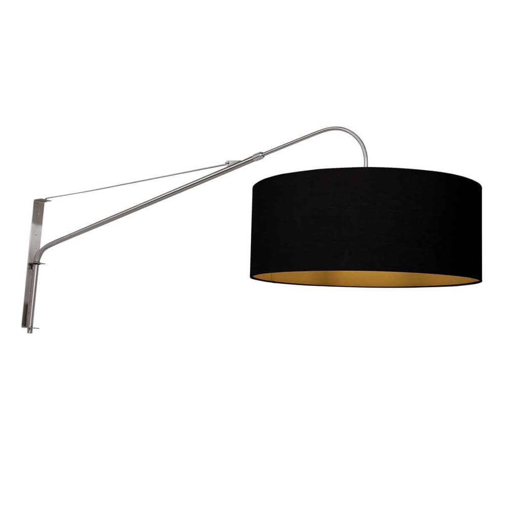 Wandlamp Elegant Classy metaal met zwarte kap