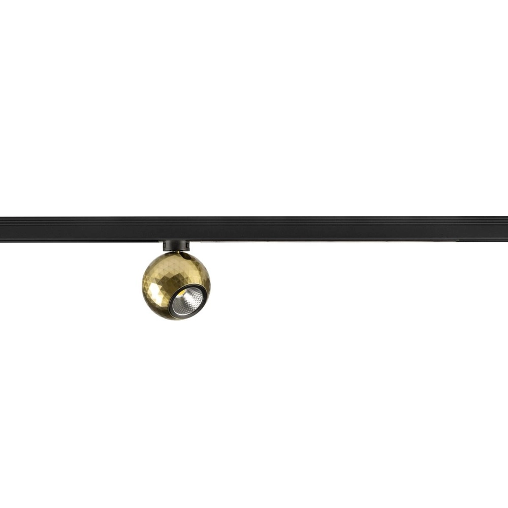 Rail spot Dysko 1-fase zwart met goud SLV 4024163317061