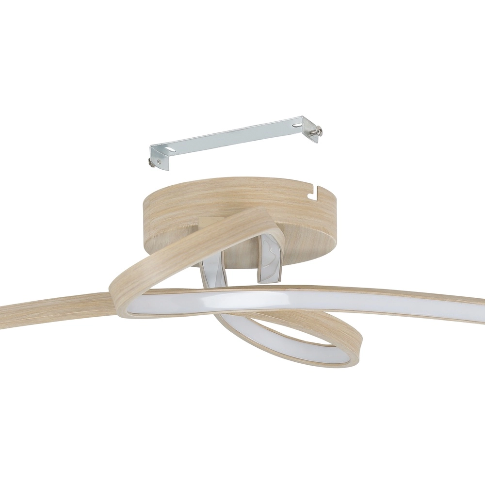 Houtlook led plafondlamp Selvina 2 68cm Eglo 9008606310296