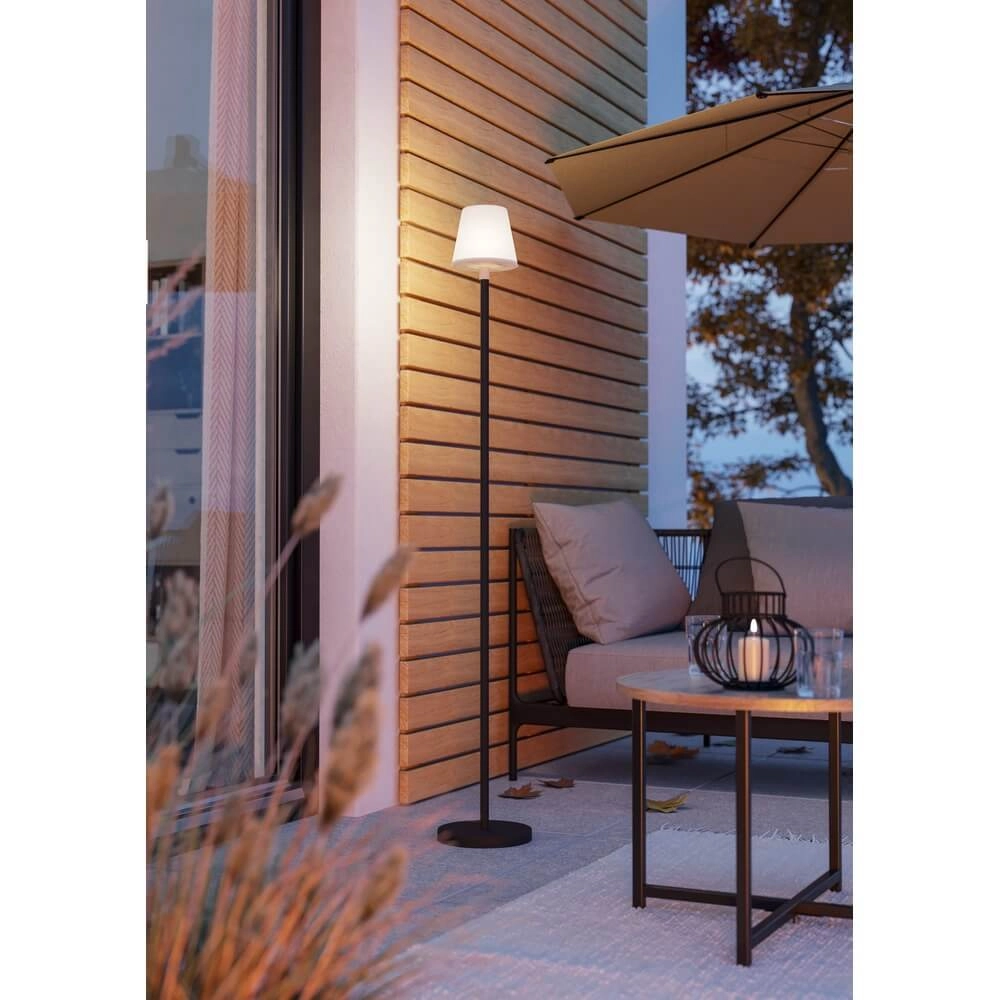 Design terraslamp Montapalma zwart met wit kegel Eglo 9002759758882
