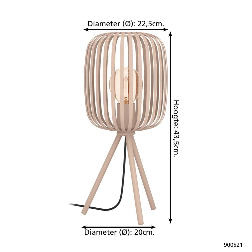 Zand bruine tafellamp Romazzina Ø 20cm Eglo 9008606244492