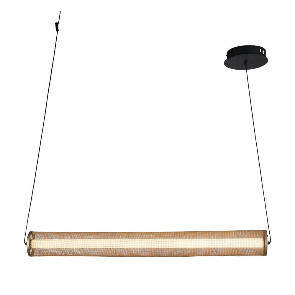 Hanglamp Thread zwart met goud mesh