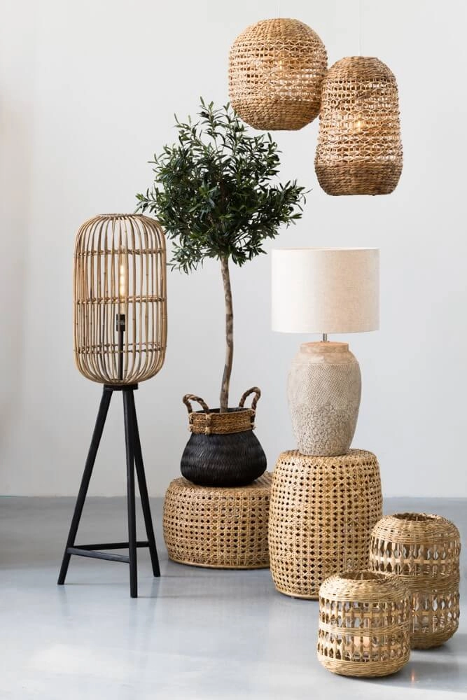 Gevlochten hanglamp Tripoli Ø 37,5cm Light & Living 8717807301620