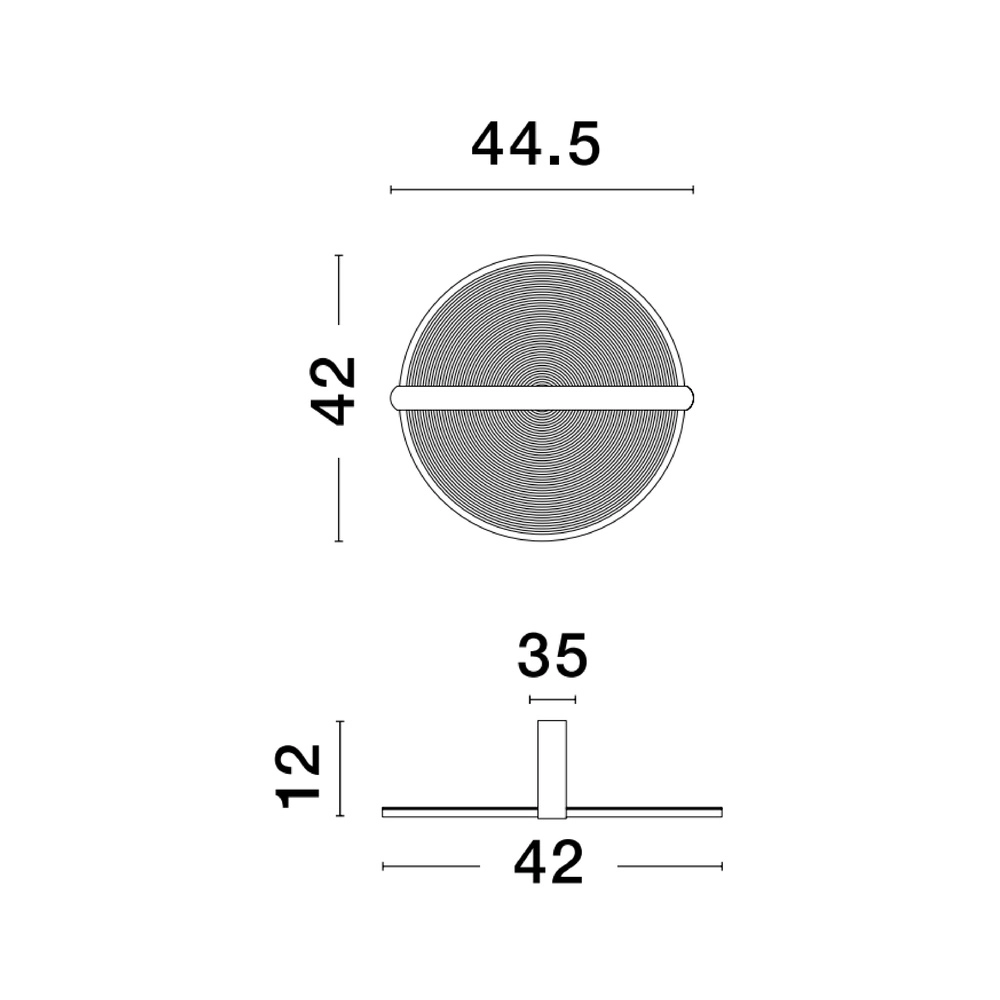 Strakke plafondlamp Noah Ø 42cm koffie bruin Lyora 5212017439390