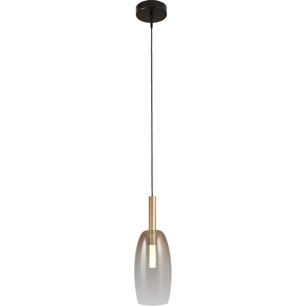 Hanglamp Ø 11,5cm Lido Olive goud met gold-fading glas