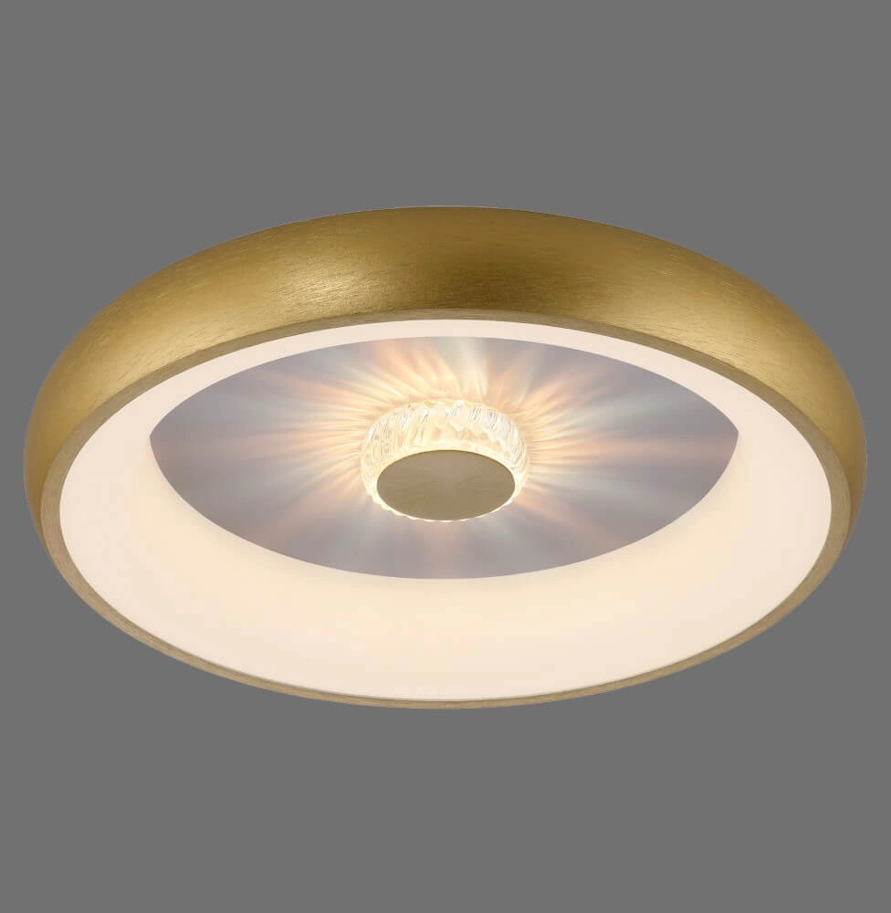 Ronde plafondlamp Vertigo messing Ø 46,5cm Just Light 4043689994716