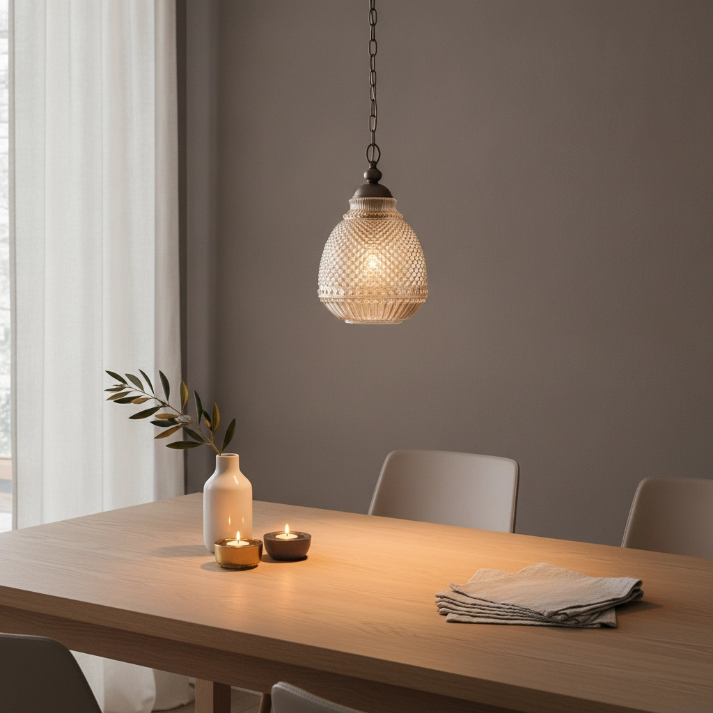 Hanglamp Toulon amber glas