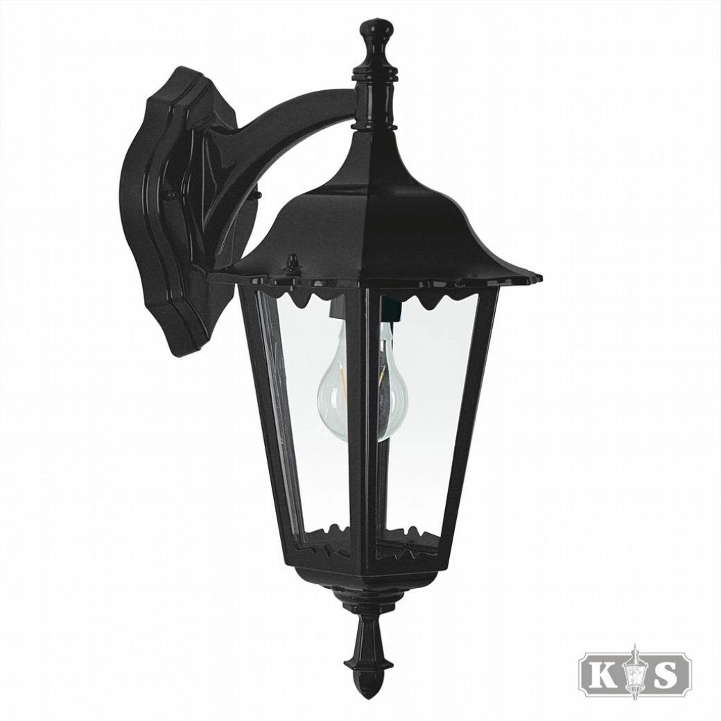 Klassieke buitenlamp Ancona Down zwart KS verlichting 8714732512848