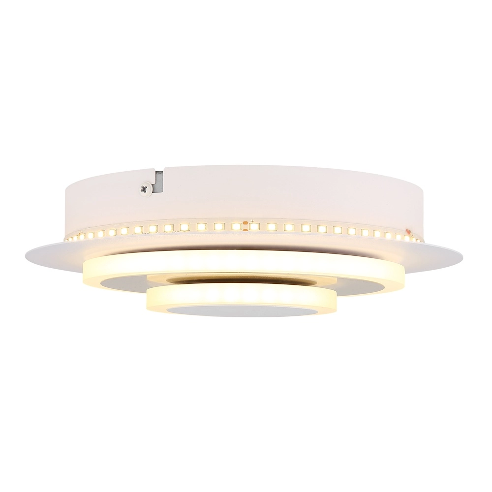 Witte wandlamp Odonell met hout Globo 9007371569410