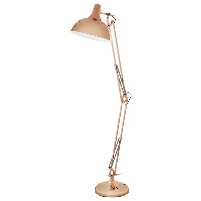 Vloerlamp Borgillo roodkoper