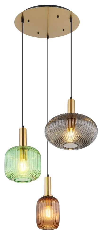 Hanglamp Normy messing rond