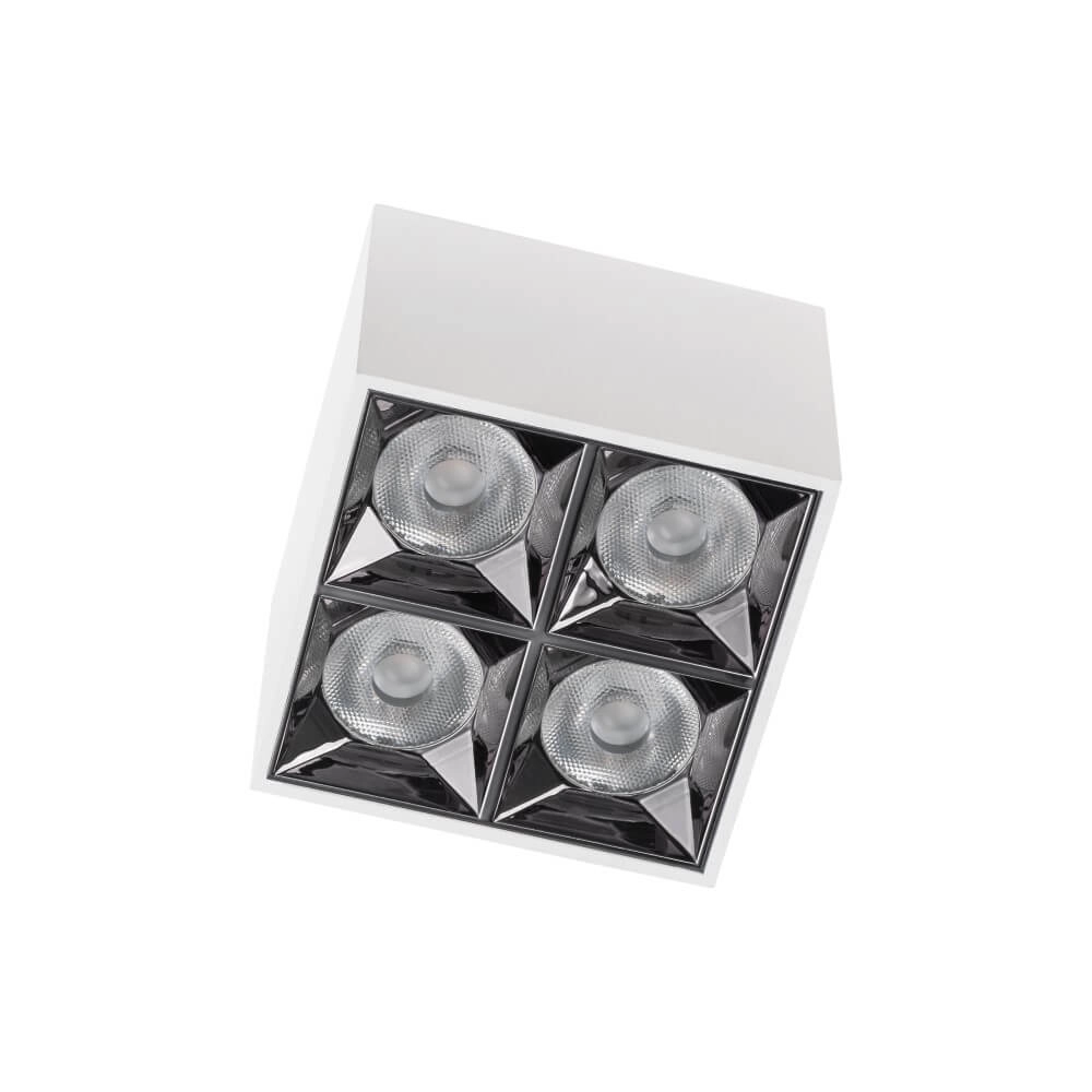 Witte opbouwspot Midi Led 2x2 leds - 3000K