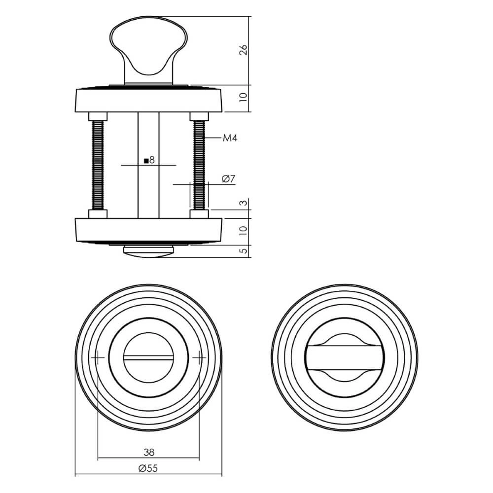 WC-sluiting Tira rond verdekt zwart Intersteel 8714186568286