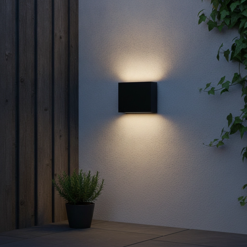 Wandlamp Dewi rechthoek antraciet