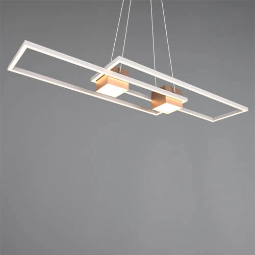 Led hanglamp kantoor Albany roodkoper