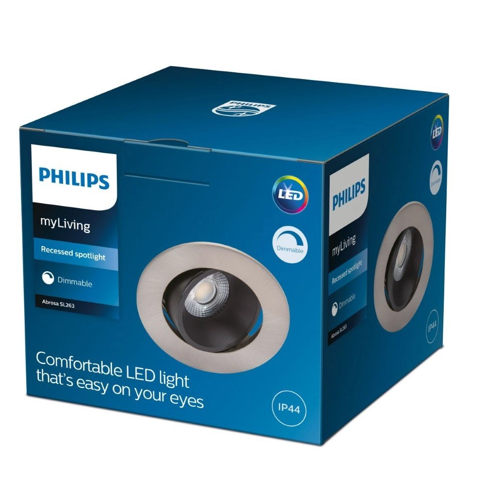 Nikkel inbouwspot Abrosa Philips 8719514254572