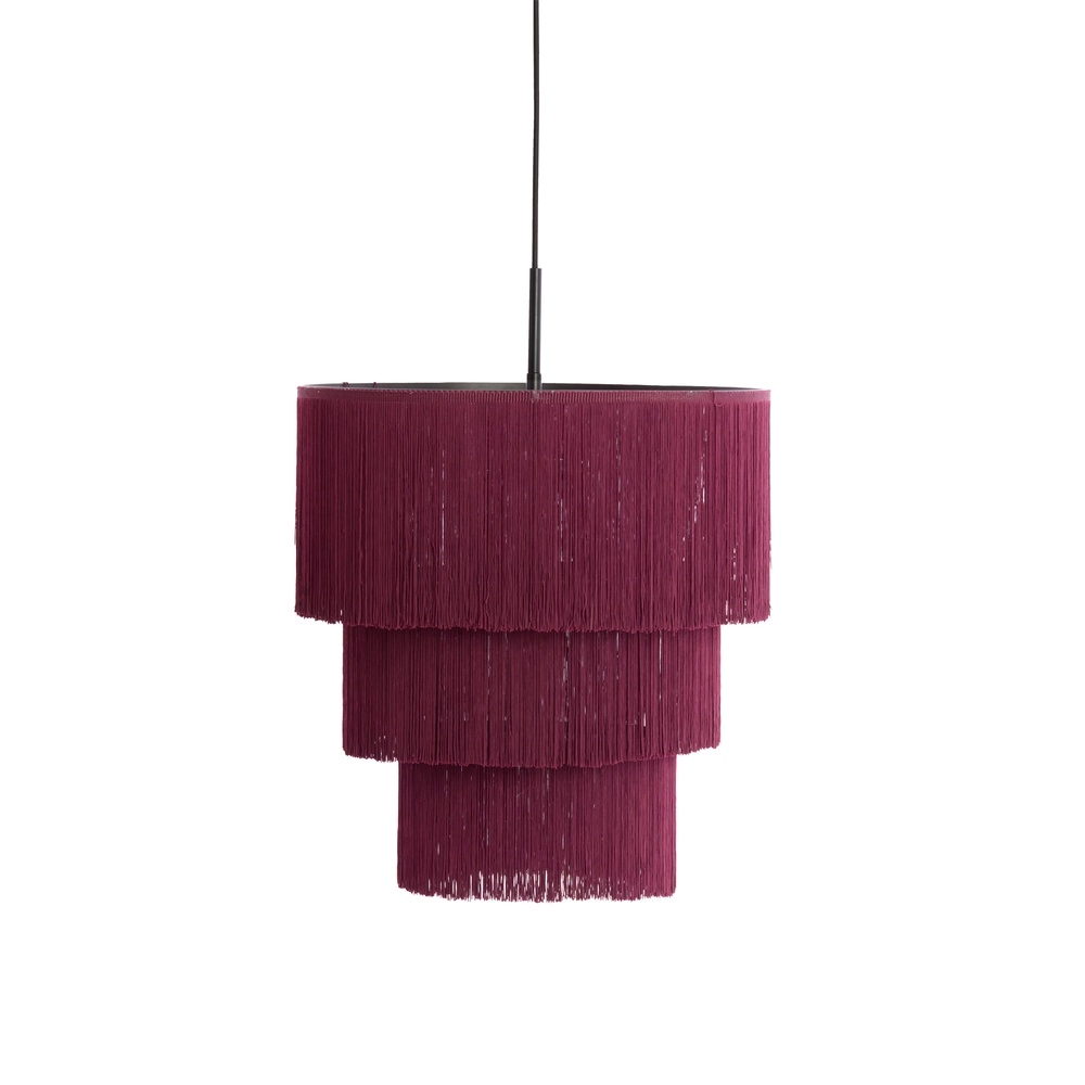 Touwtjes hanglamp Malaika Ø 45cm - donker paars