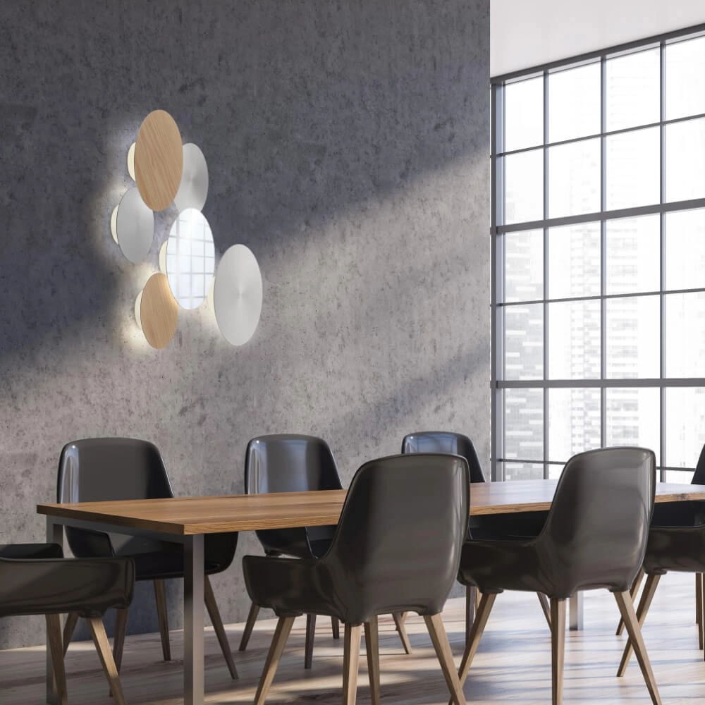 Design wandlamp Akku Puntua Ø 18cm grijs Paul Neuhaus 4012248372487