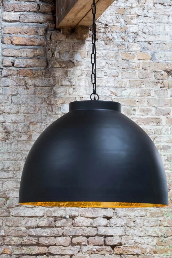Landelijke hanglamp Kylie zwart Ø 45cm