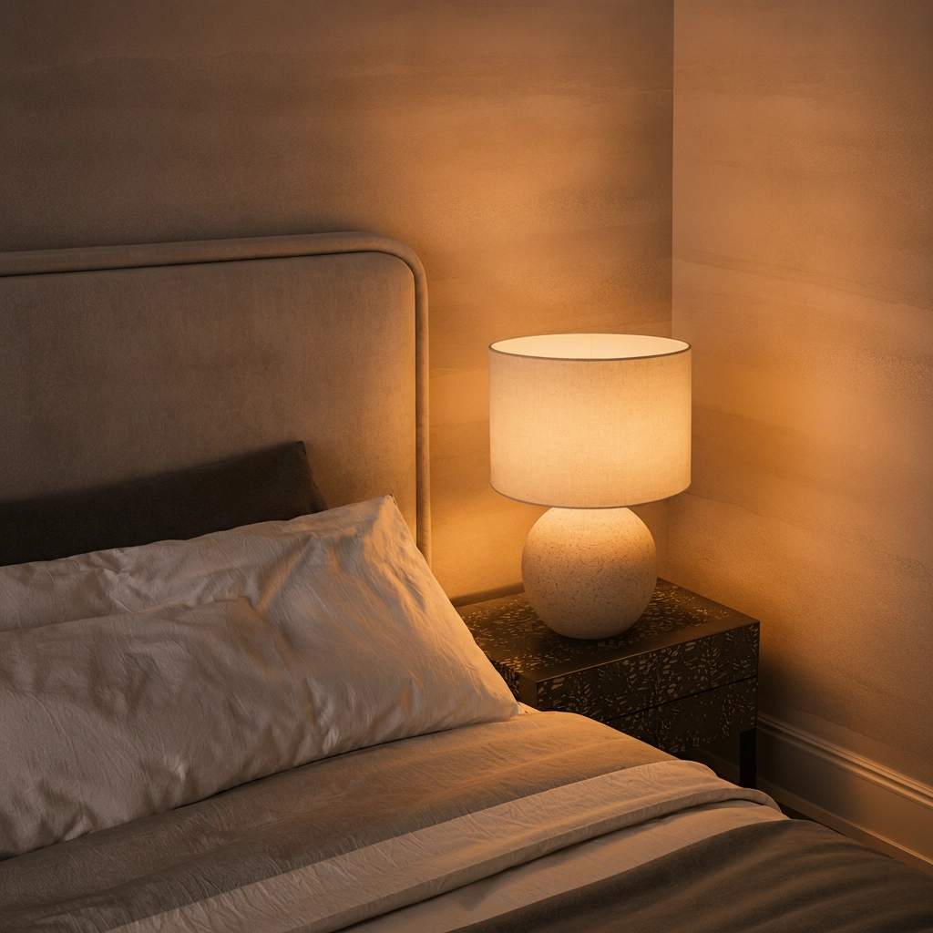 Tafellamp Nagomi beige met crème kap
