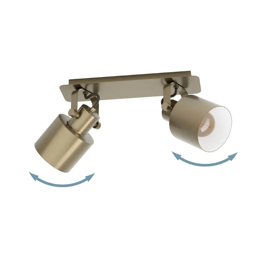 Messing plafondspot Southery 2-lichts Eglo 9002759438180