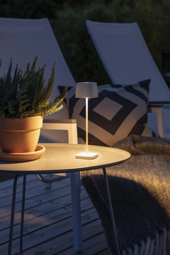 Draadloze tafellamp Capri mini wit KonstSmide 7318307829259