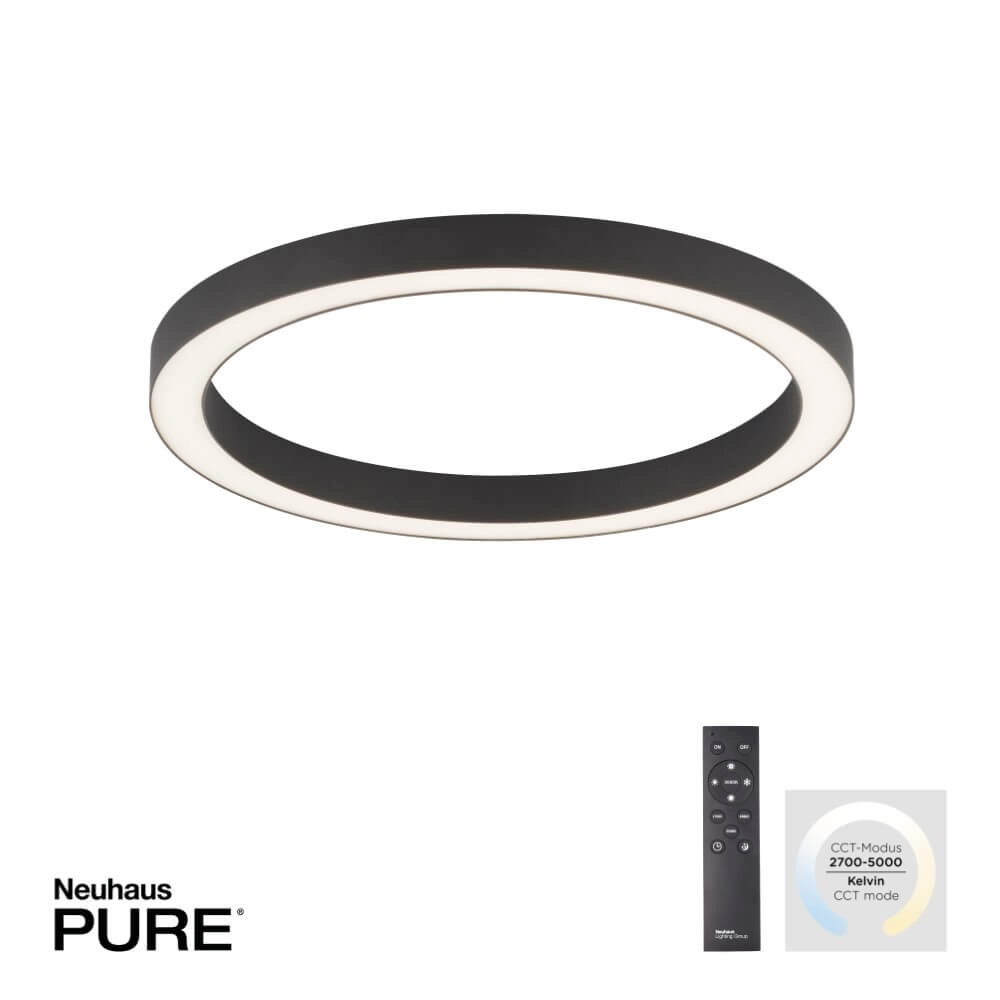 Ronde vloerlamp Pure Lines Round Ø 50cm antraciet Paul Neuhaus 4012248375853