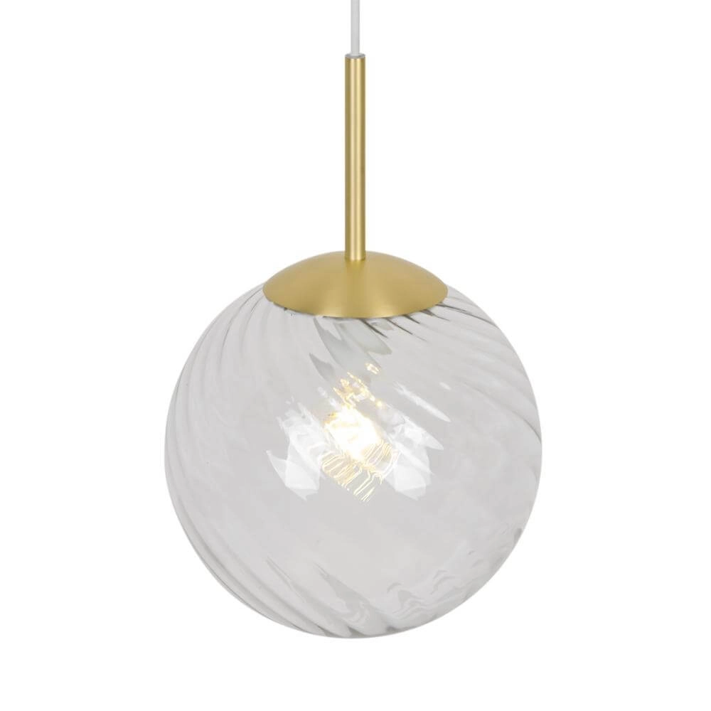 Glazen hanglamp Chisell messing Ø 25cm Nordlux 5704924015656