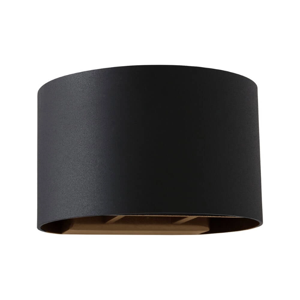 Ronde zwarte wandspot Muro up en down Steinhauer 8712746152616
