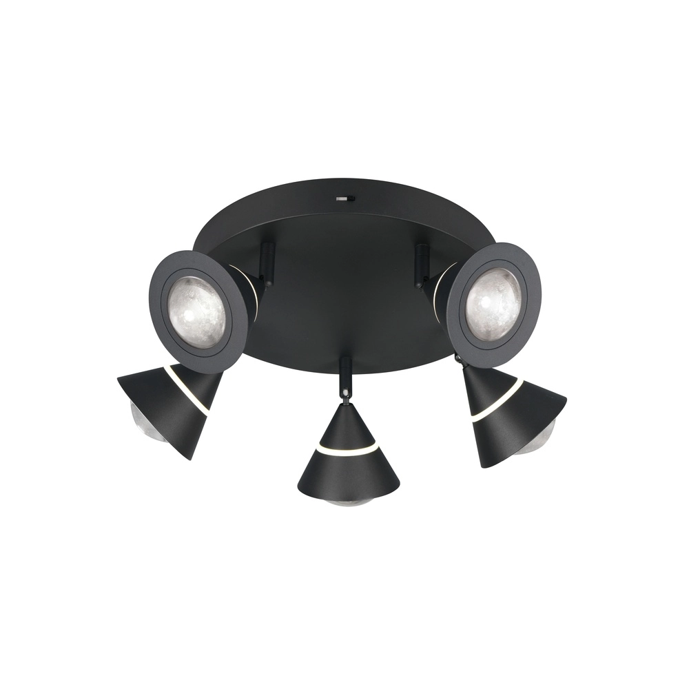Plafondlamp Romeo zwart Trio 4017807670417