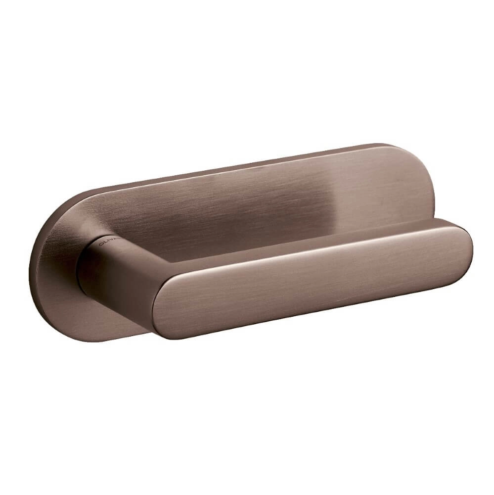 Deurklink Link horizontaal schild brons mat