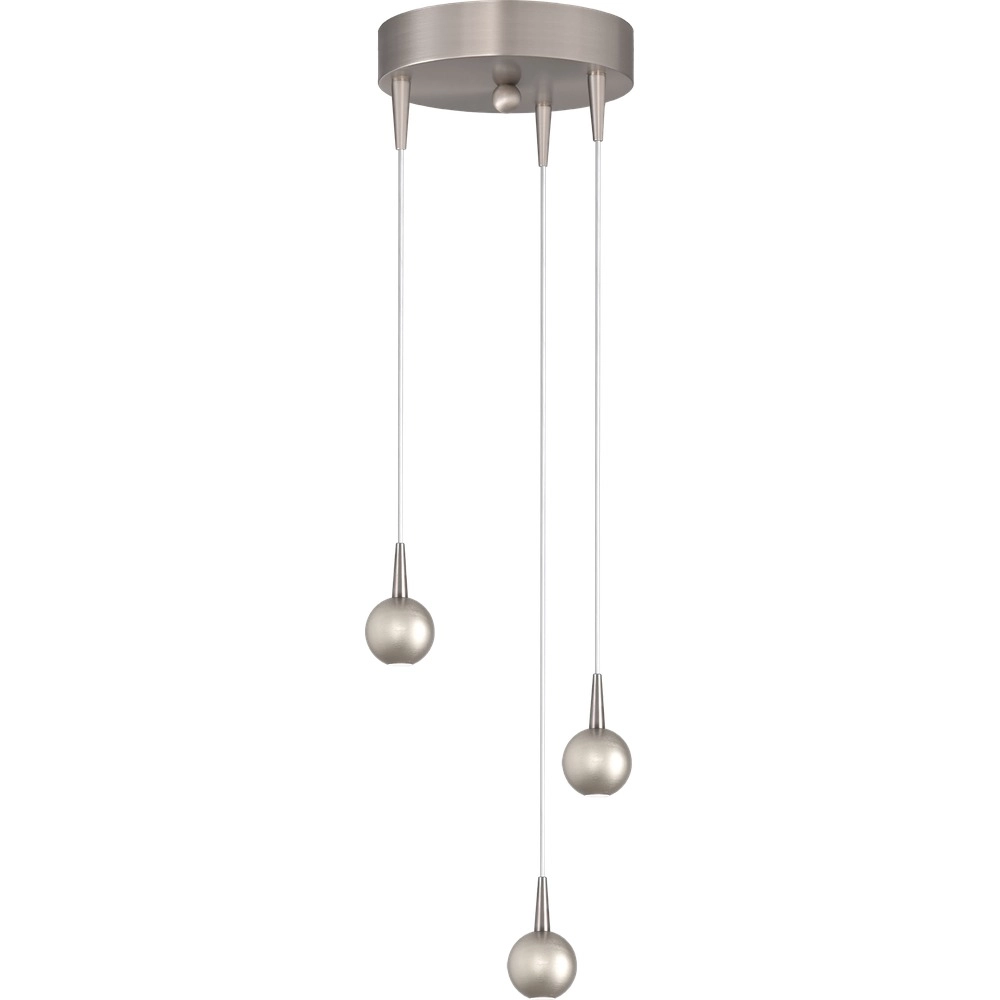 3-lichts hanglamp Talana nikkel Ø 17cm DTW