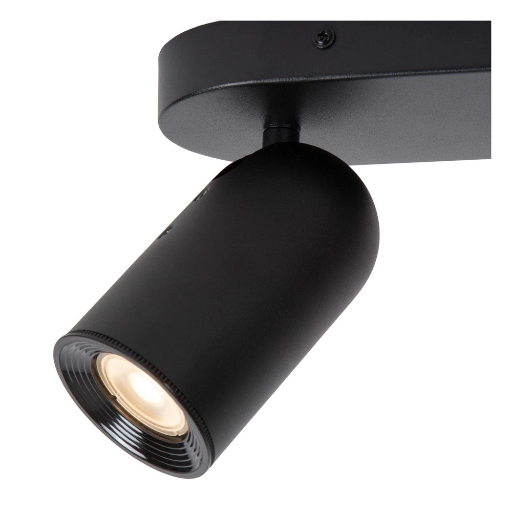 Plafondspot Punch 2-lichts zwart Lucide 5411212134325