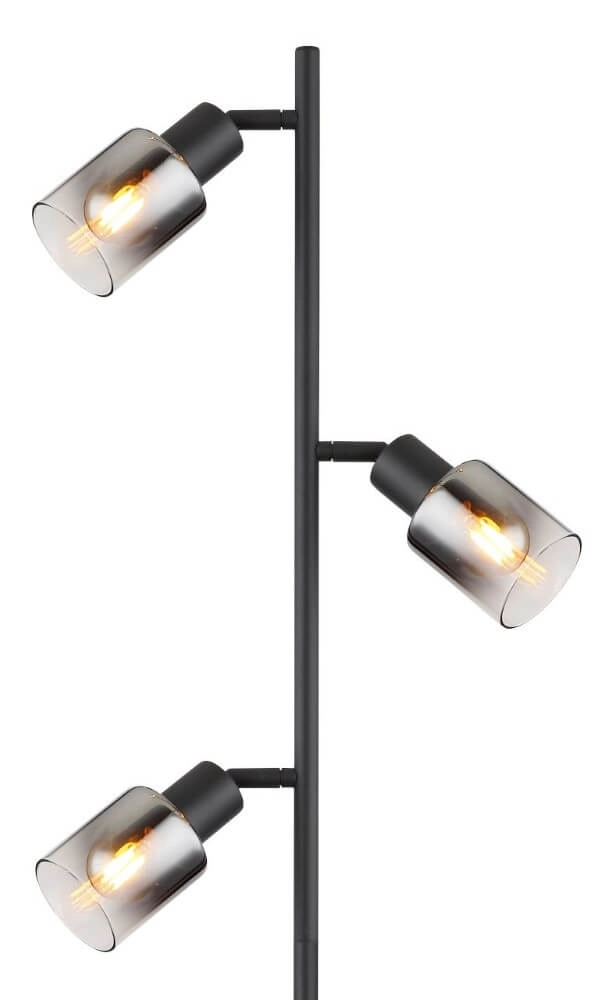 Vloerlamp Hubertus met smoke glas Globo 9007371458011