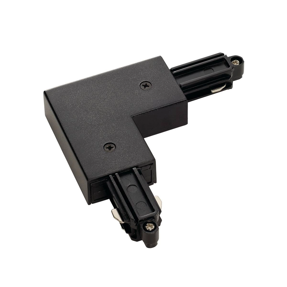1-fase L-Connector 1 hoekverbinder aarde buiten zwart