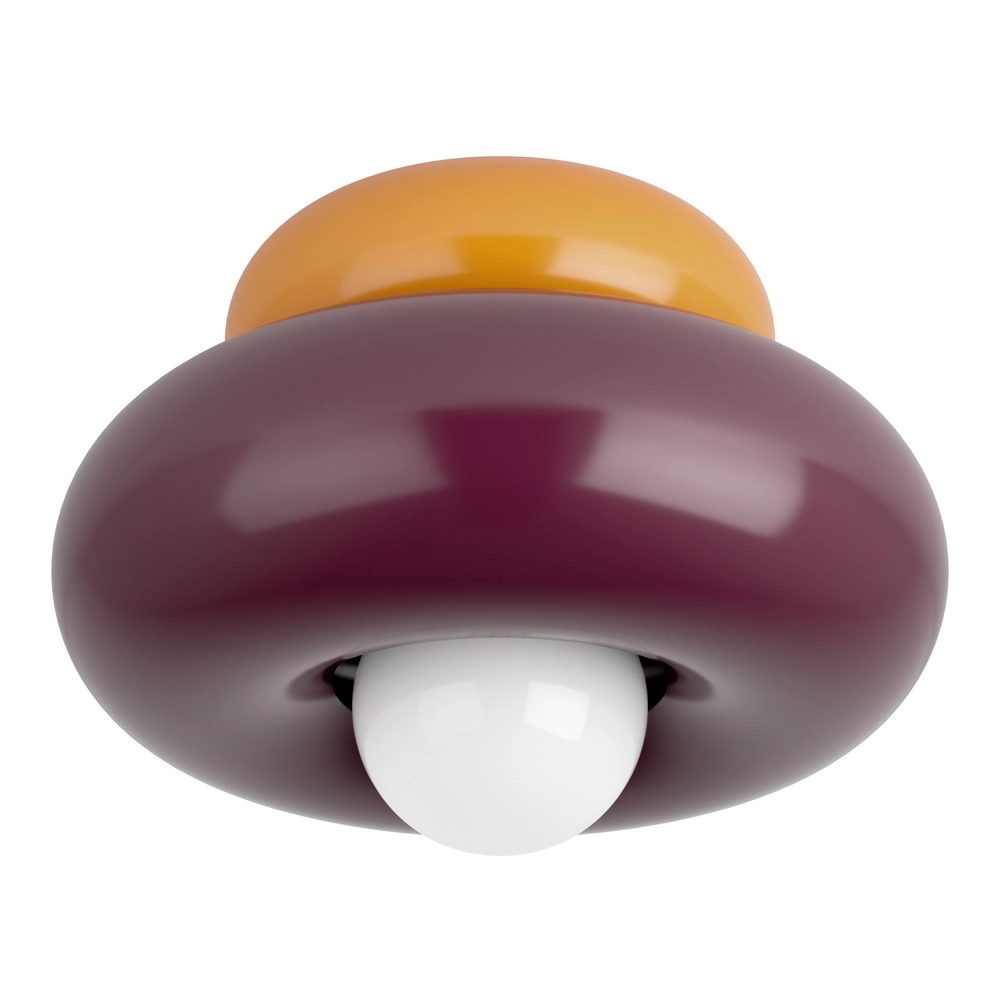 Design plafondlamp Torchiarolo oranje met bordeaux rood Eglo 9008606405527