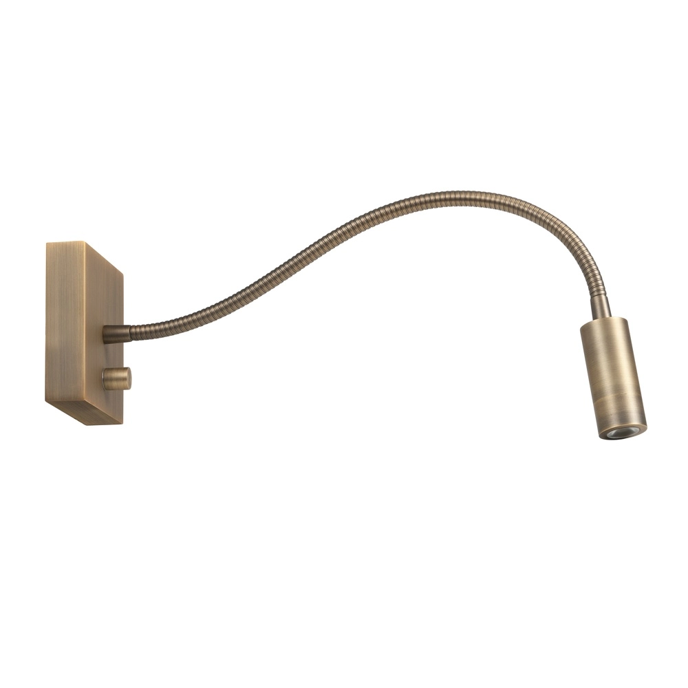 Flexibele wandlamp Blitz koper brons