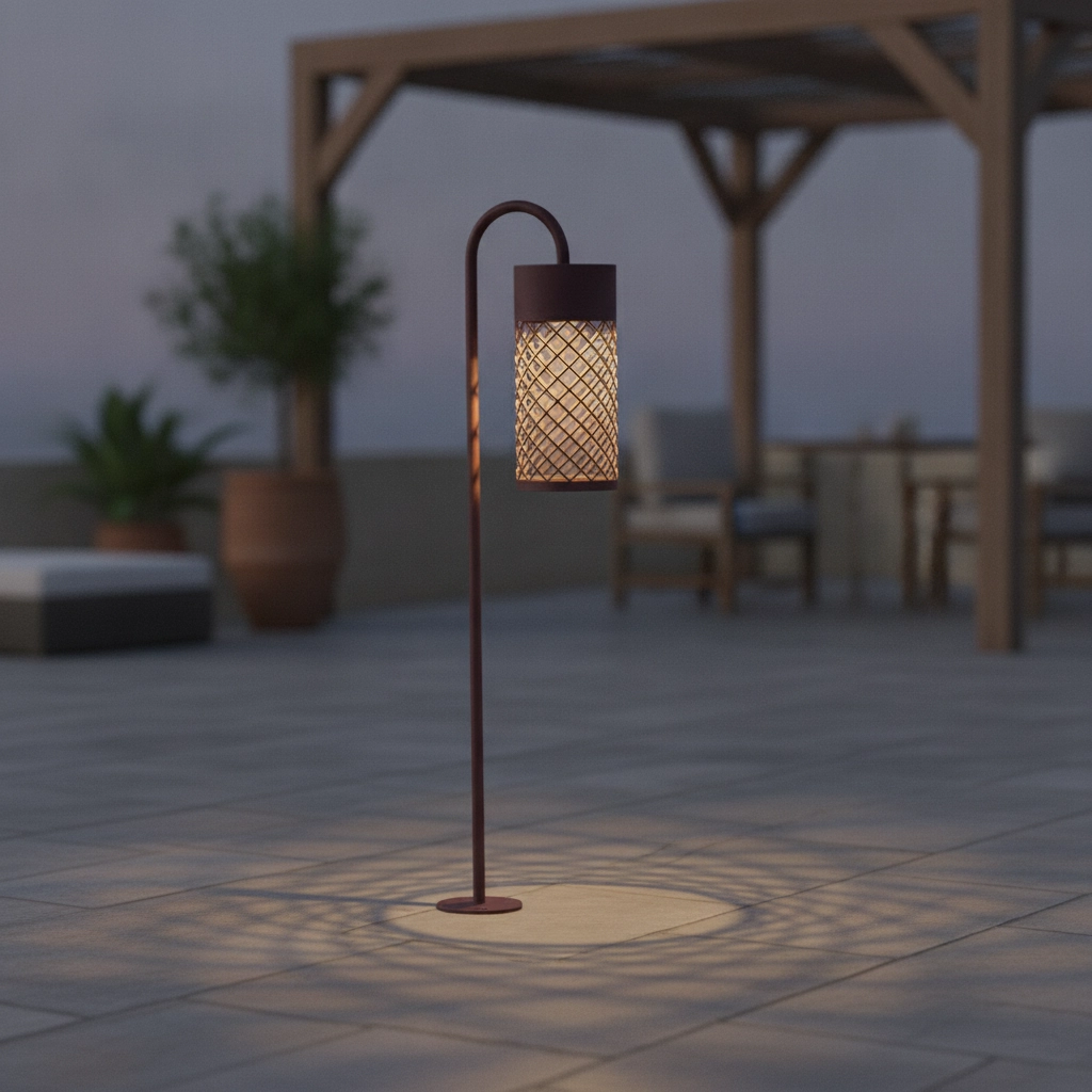 Tuinlamp Motley 70cm roestbruin