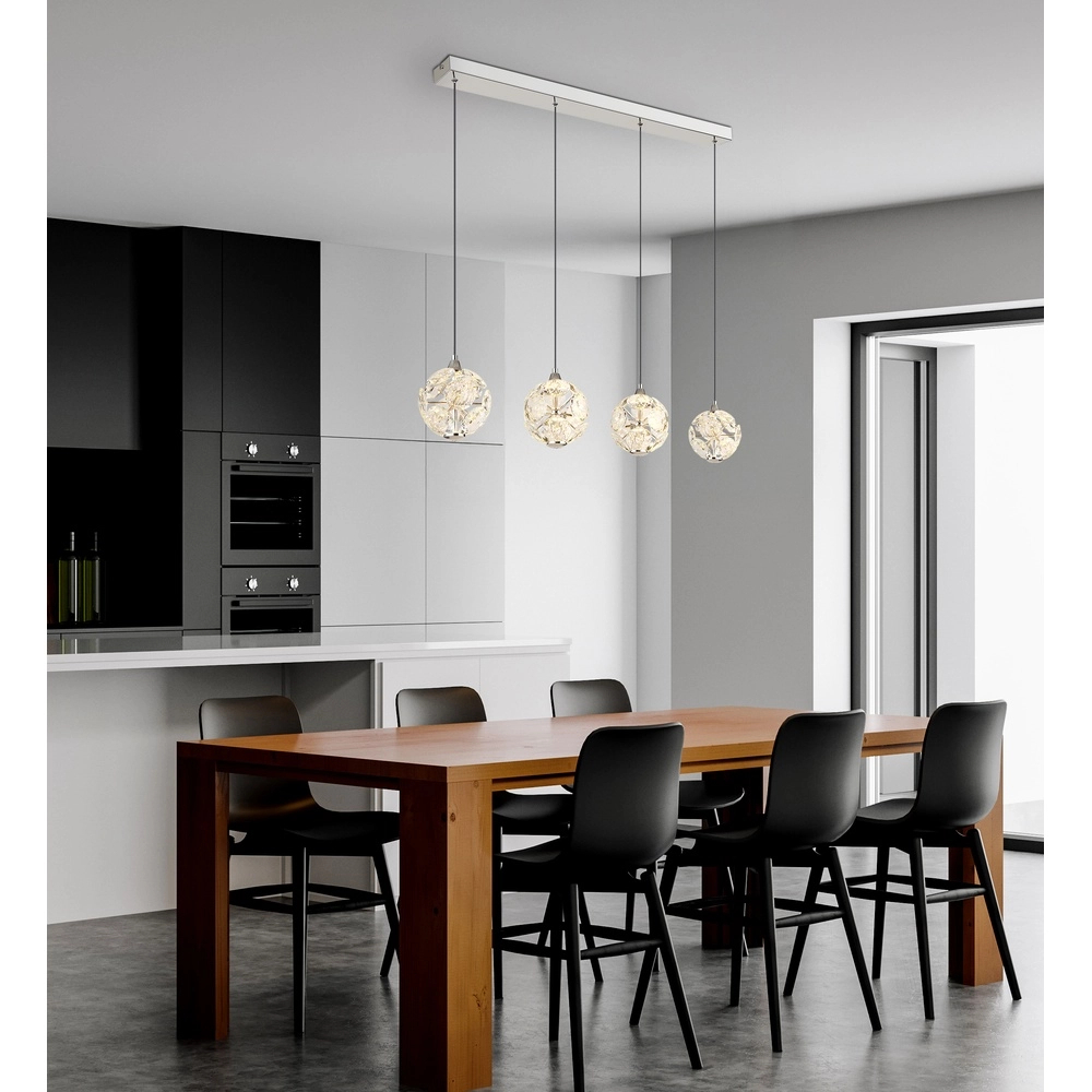 4-lichts hanglamp Virina chroom Globo 9007371481255