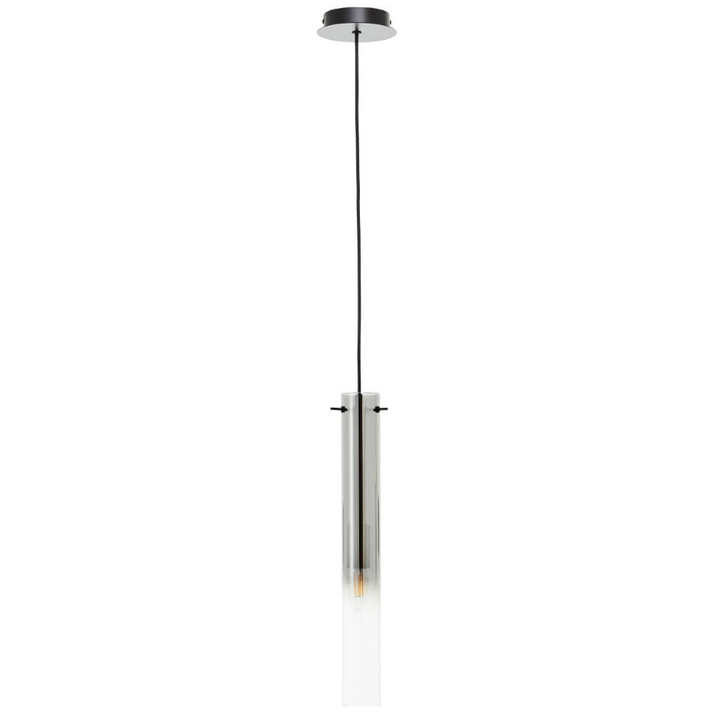 Hanglamp Glasini zwart met smoke glas