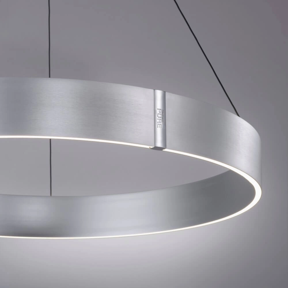 Ronde hanglamp Pure E-Clipse aluminium Ø 70cm Paul Neuhaus 4012248372364