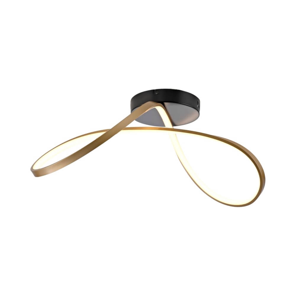 Design plafondlamp Okta messing/zwart
