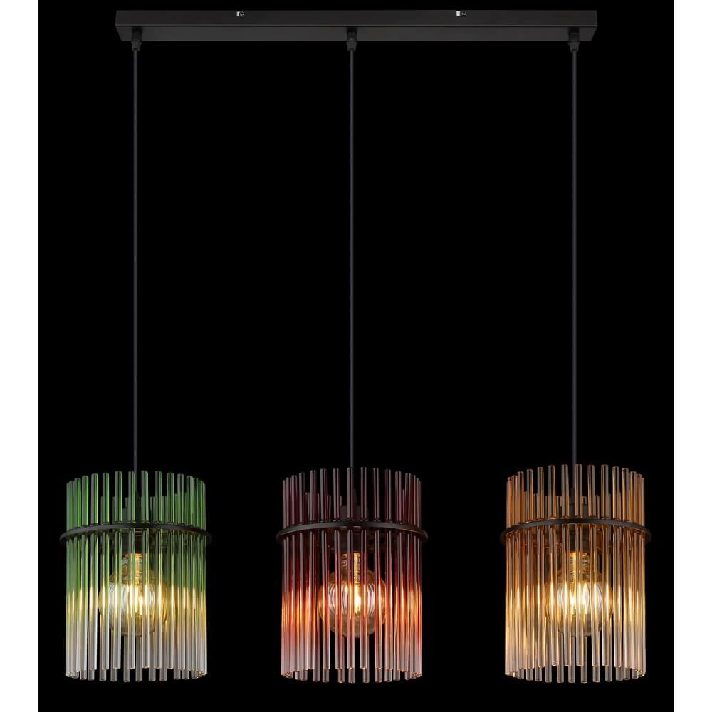 Gouden hanglamp Gorley met glas 3-lichts Globo 9007371452811