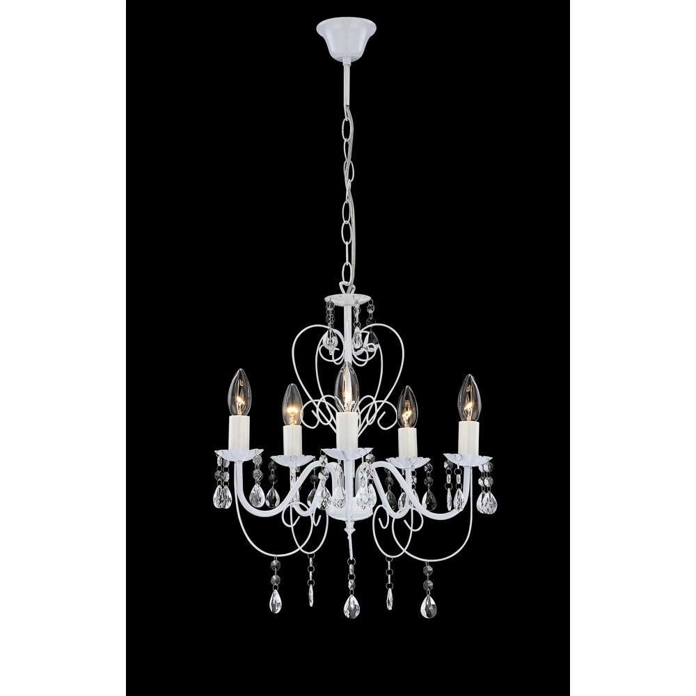 Witte kroonluchter Pinja klassiek Globo 9007371292561